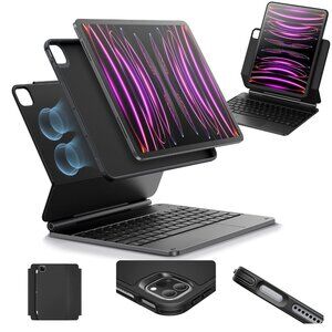 ESR iPad Pro 12.9 Case with Keyboard, Easy-Set Magnetic Stand